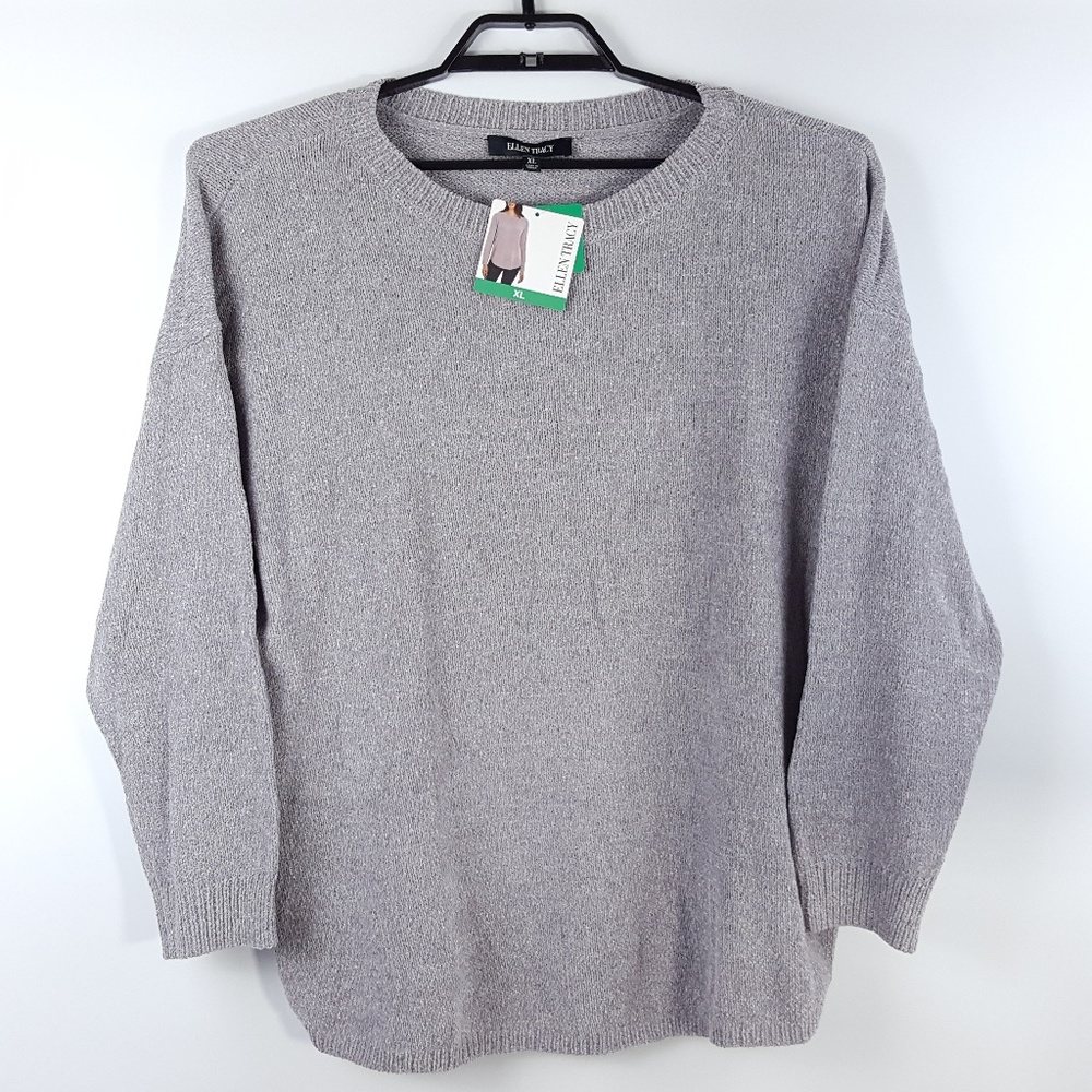 NWT Ellen Tracy Women's XL Mineral Tweed Sweater
